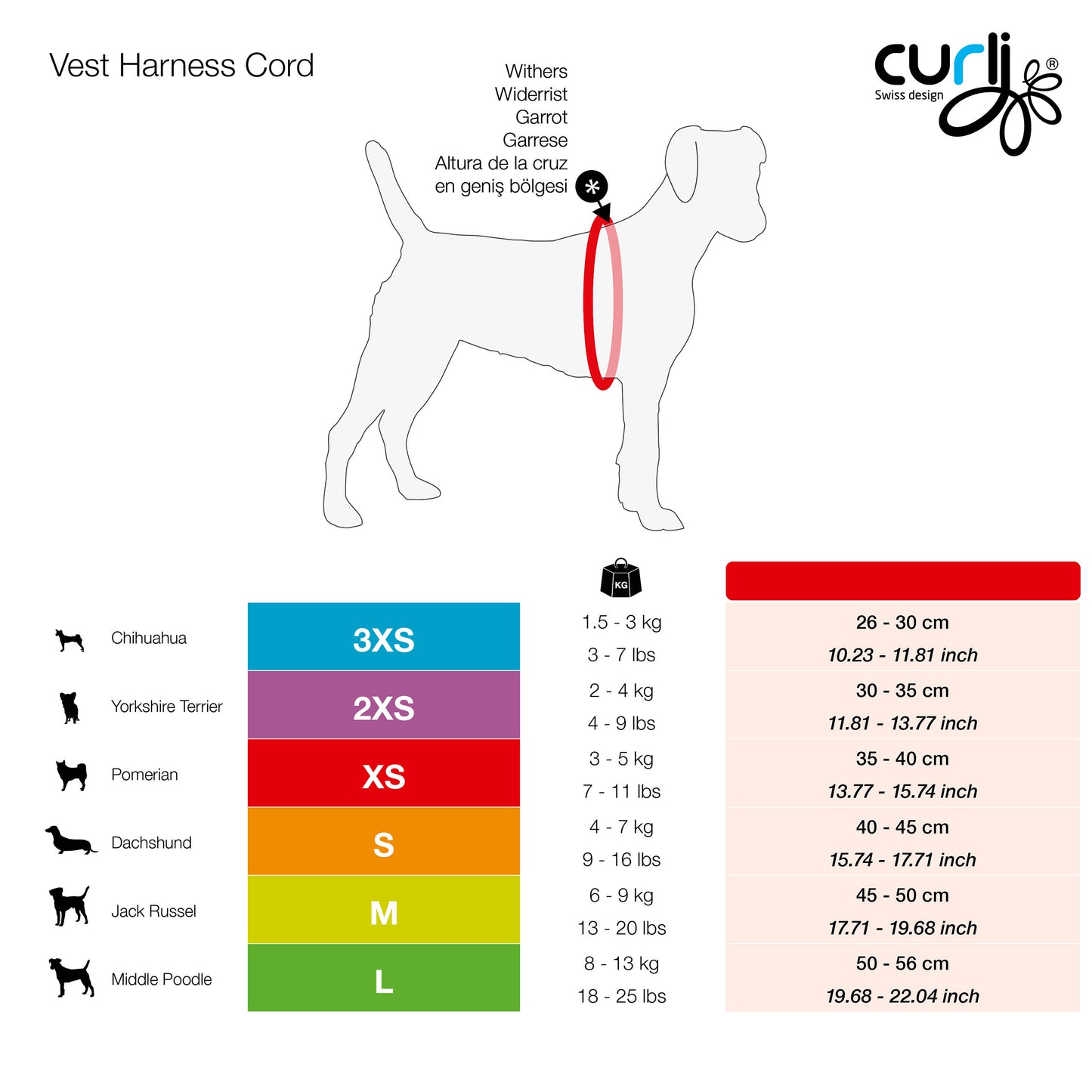 Curli Vest Geschirr curli Clasp Cord Tan