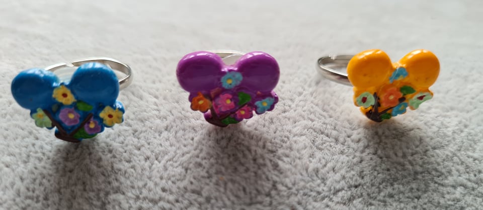 Kinderring Herzring mit Blumen