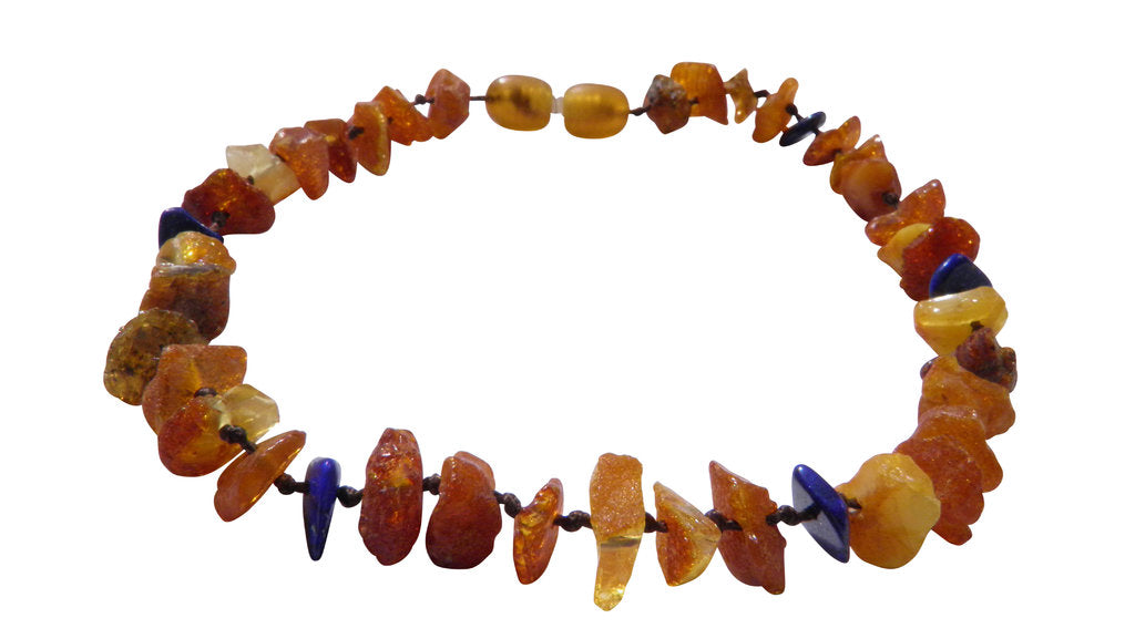 Hunde Bernsteinkette Lapislazuli