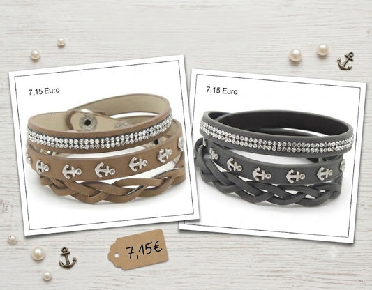 Wickelarmband mit Anker