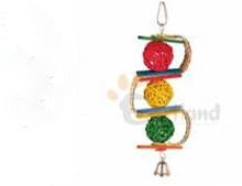 Vogelzubehör bunt mit Glocke