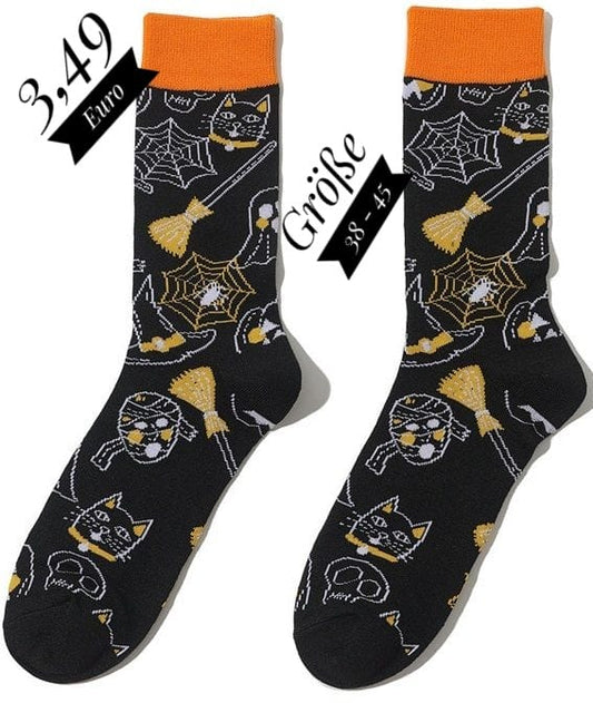 Schwarze Halloween Socken