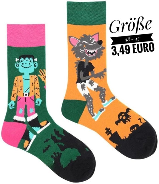 Halloween Werwolf Monster Socken