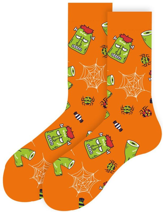 Halloween Socken Zombie Orange