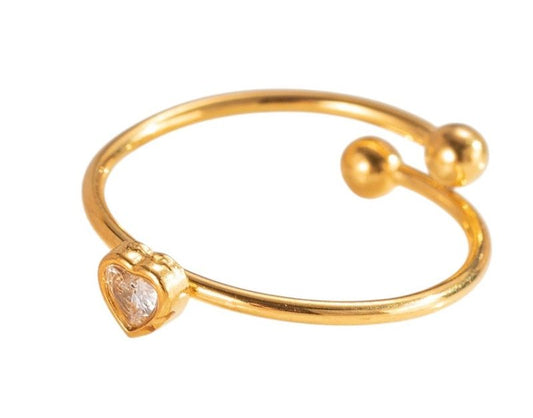 Herzring goldfarben