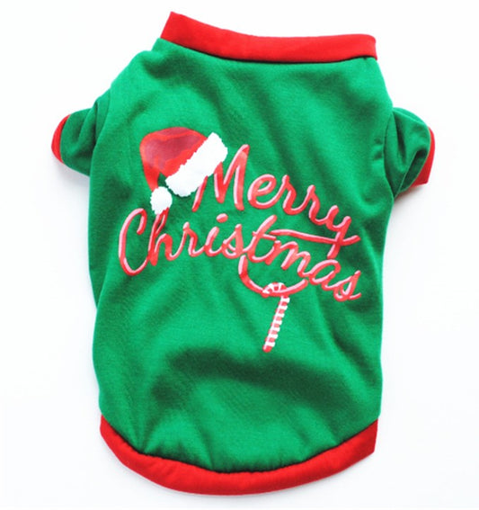 Weihnachtliches Hunde-T-Shirt "Merry Christmas"