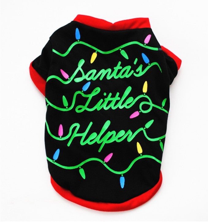 Weihnachtliches Hunde-T-Shirt "Santa´s Little Helper"