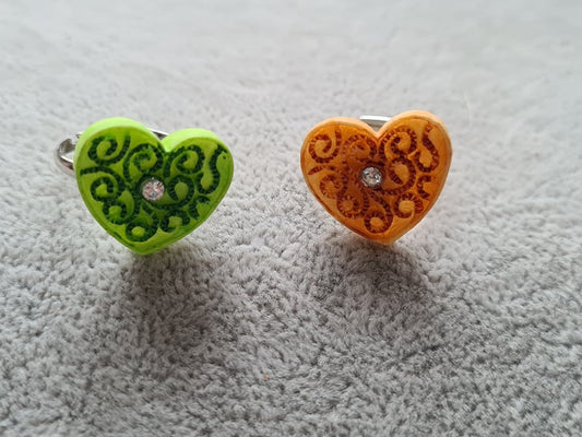 Kinderring Herz mit Stein