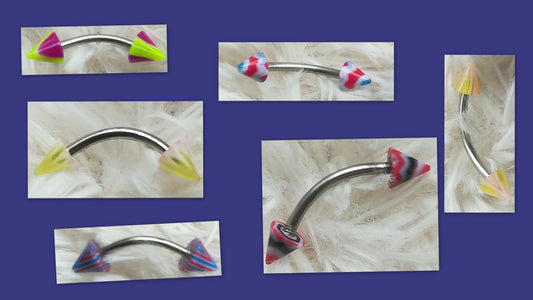 Augenbrauen Piercings mit Spitze