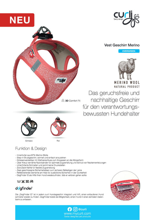 Curli Vest Geschirr Merino
